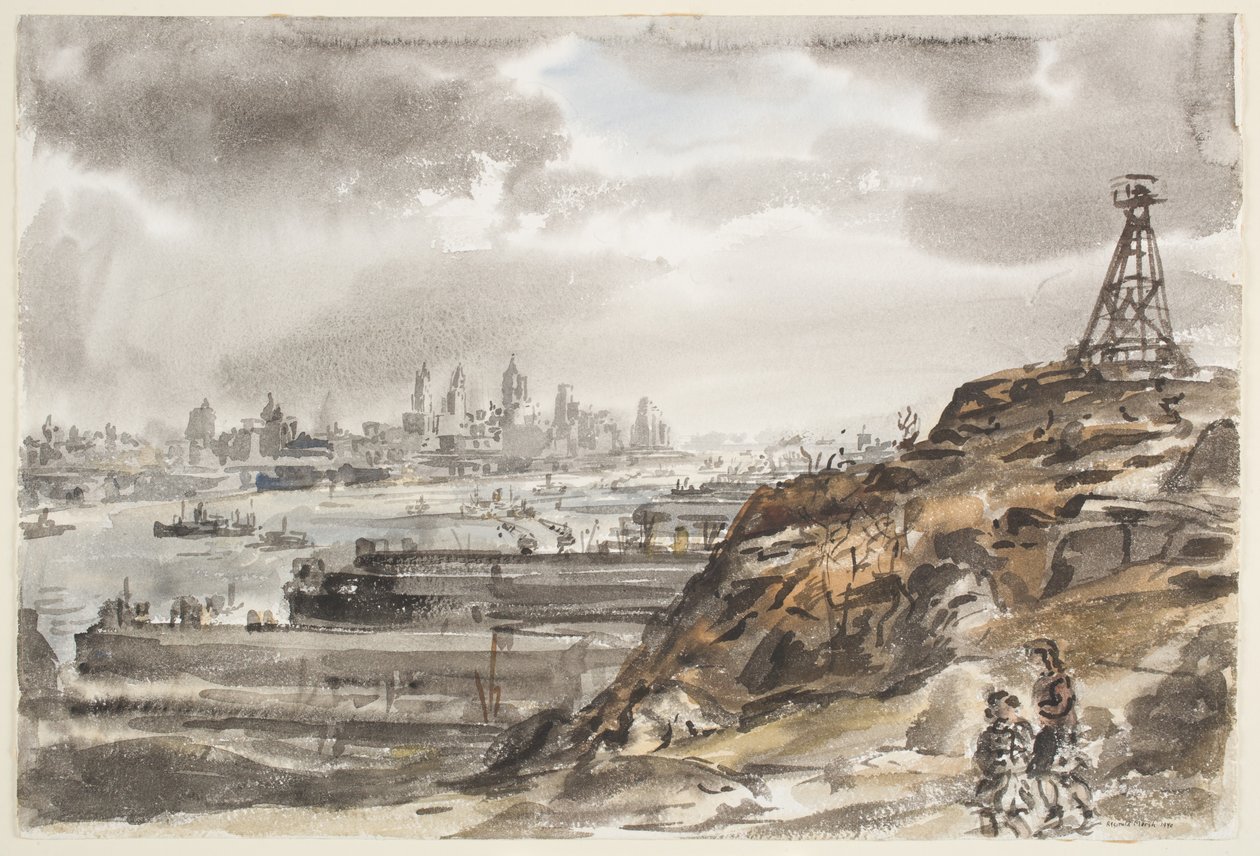 New York von Weehawken von Reginald Marsh