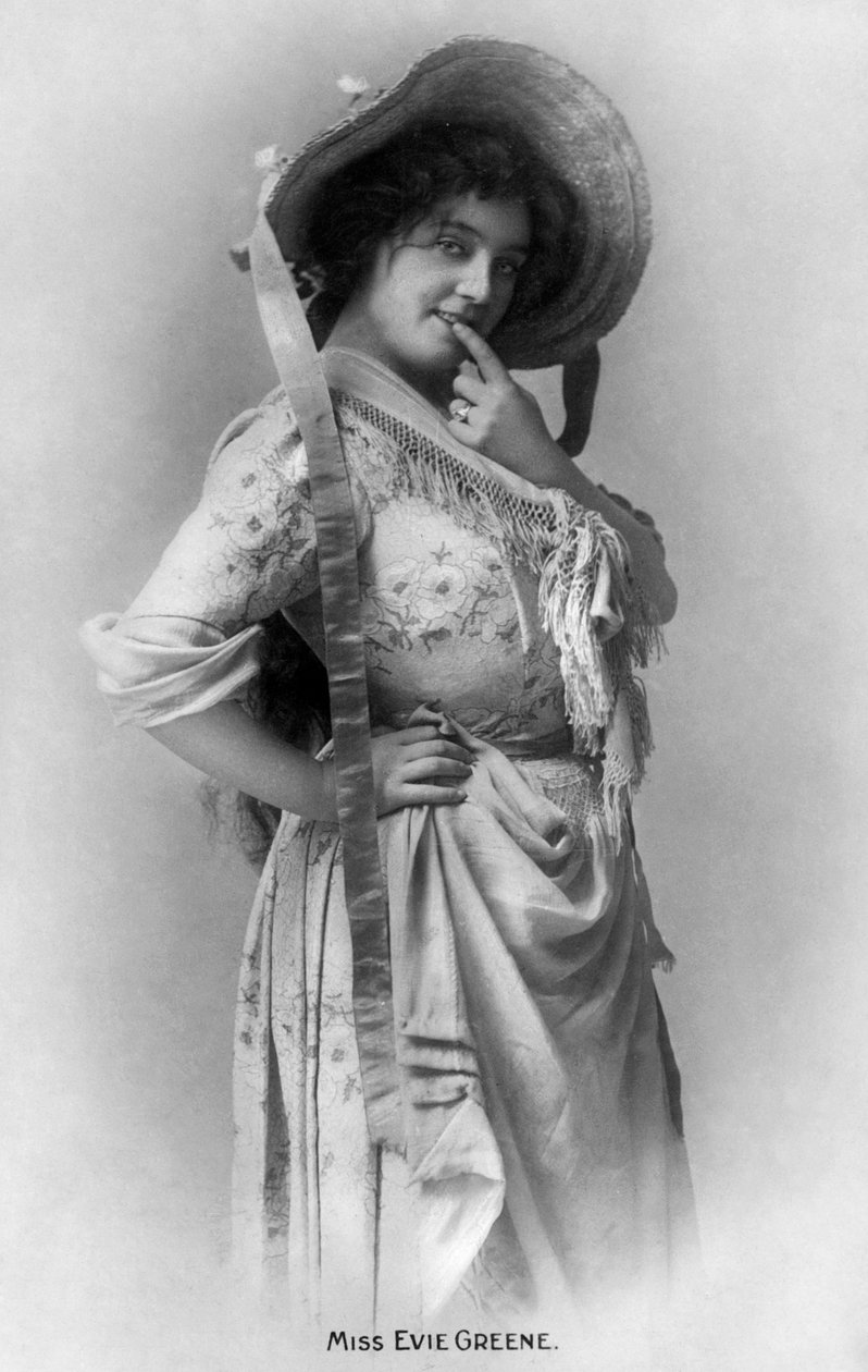Evie Greene 1876-1917, englische Schauspielerin, 1905 von Reinhold Thiele