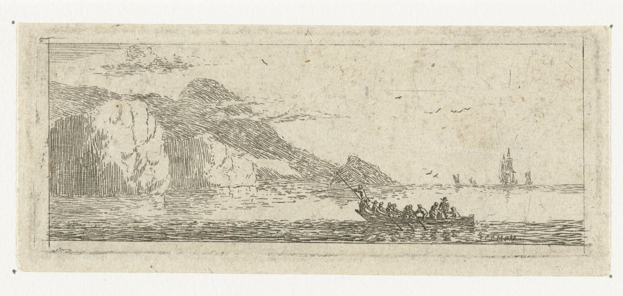 Kleines Seestück mit einem Boot von Reinier Nooms