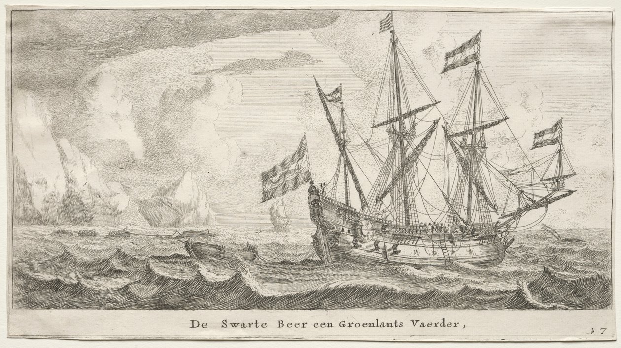 Schiffe von Amsterdam: Der Schwarze Bär, ein Grönland-Walfänger von Reinier Nooms