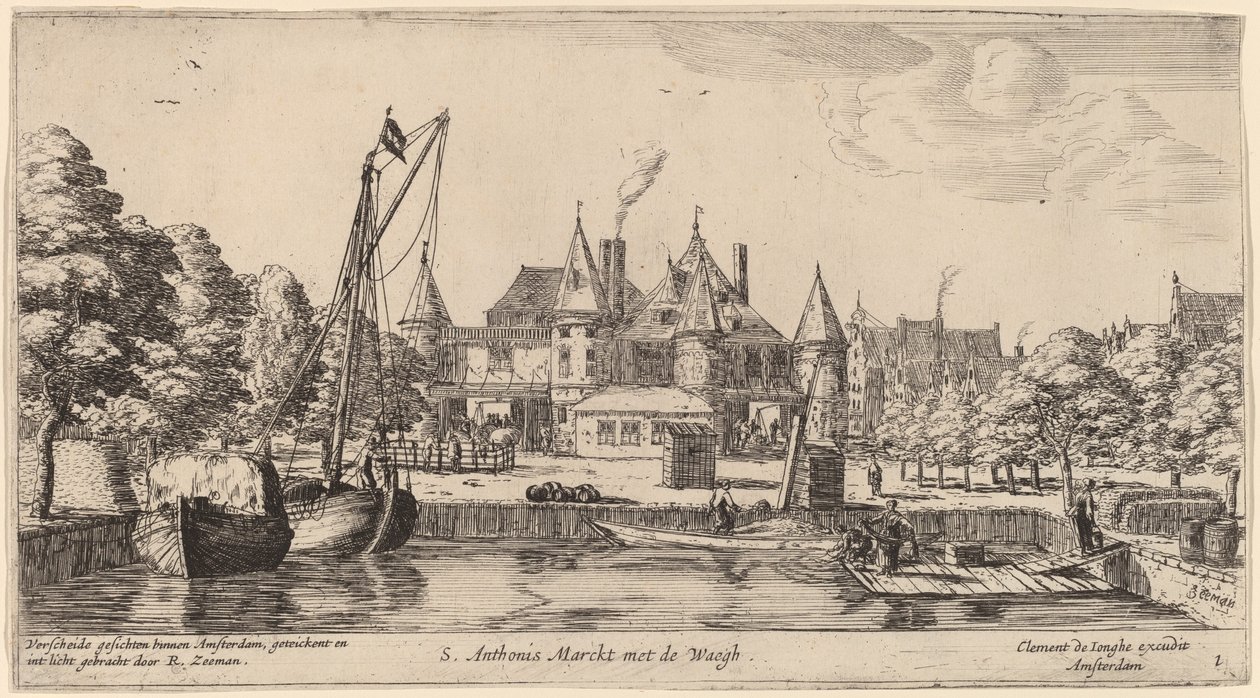 Nieuwmarkt mit St. Anthoniswaag von Reinier Nooms, called Zeeman