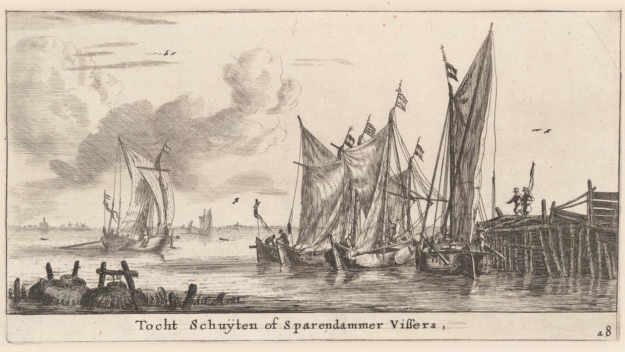 "Tocht Schuiten" oder Spaarndam-Fischerboote von Reinier Nooms, called Zeeman