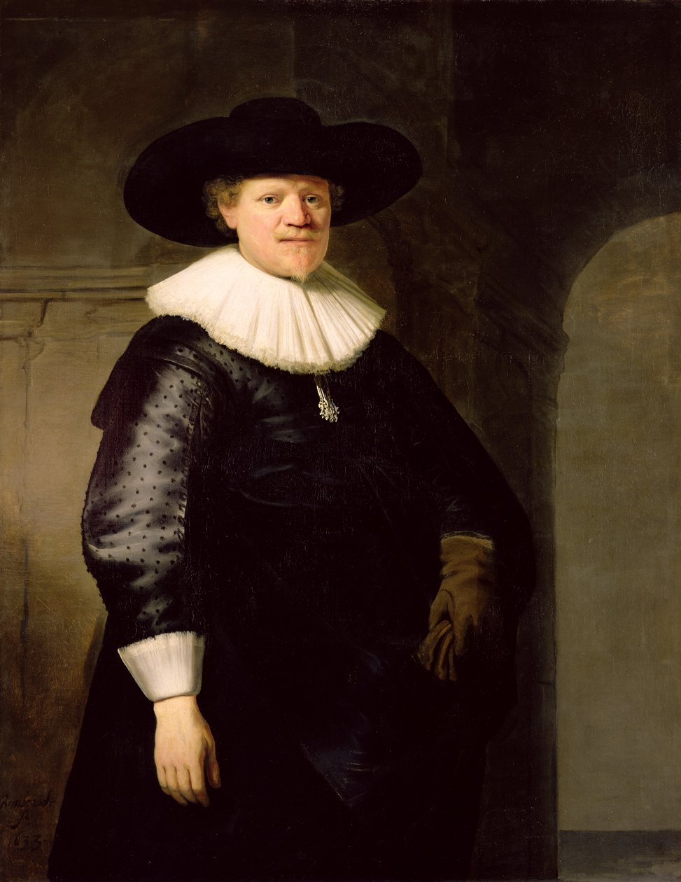 Porträt eines Mannes, möglicherweise der Dichter Jan Harmensz. Krul (1602-1646) von Rembrandt van Rijn