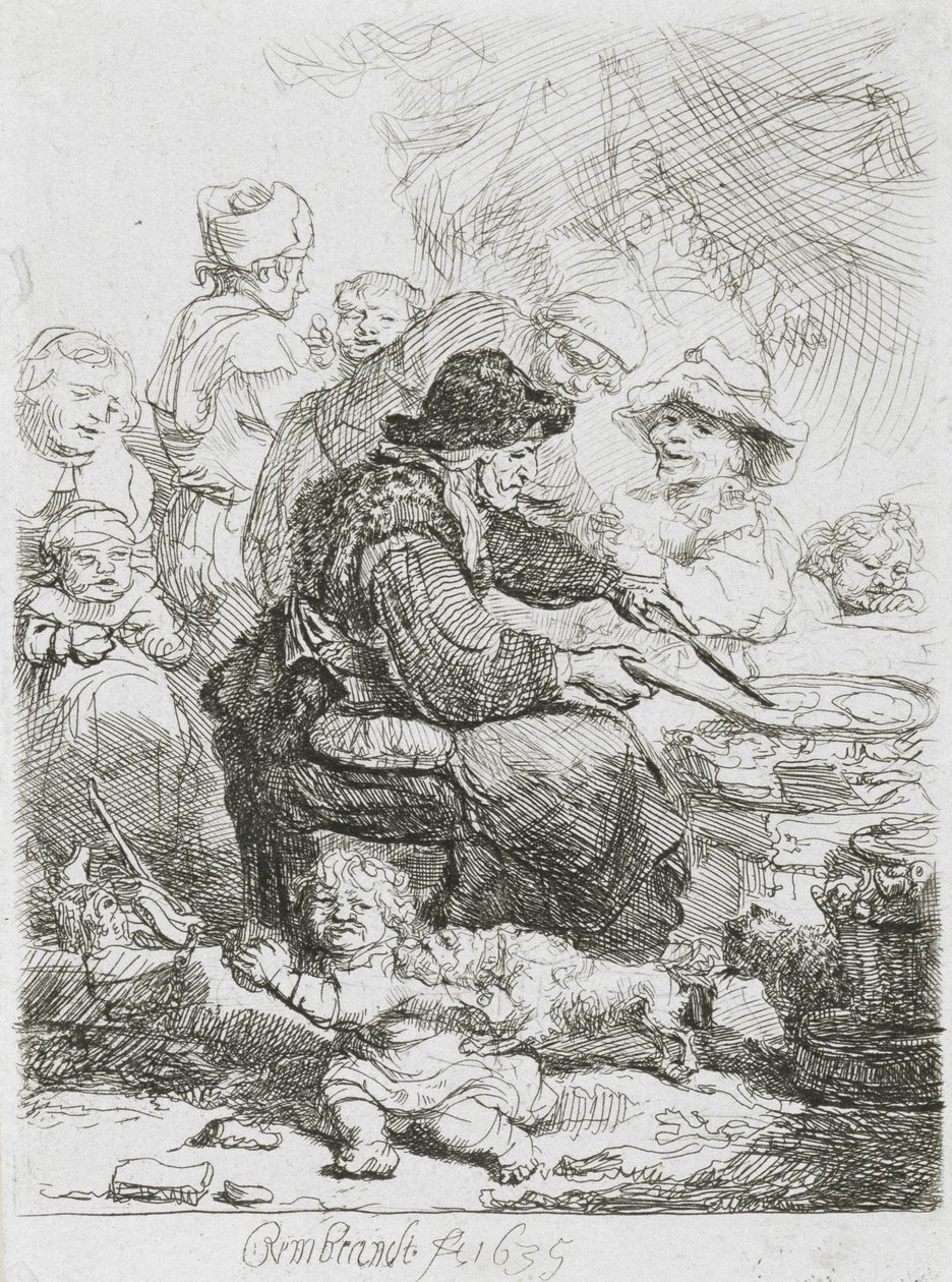 Die Pfannkuchenfrau von Rembrandt van Rijn