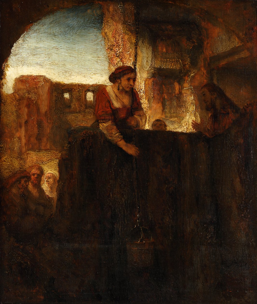 Christus und die Frau von Samaria am Brunnen von Rembrandt