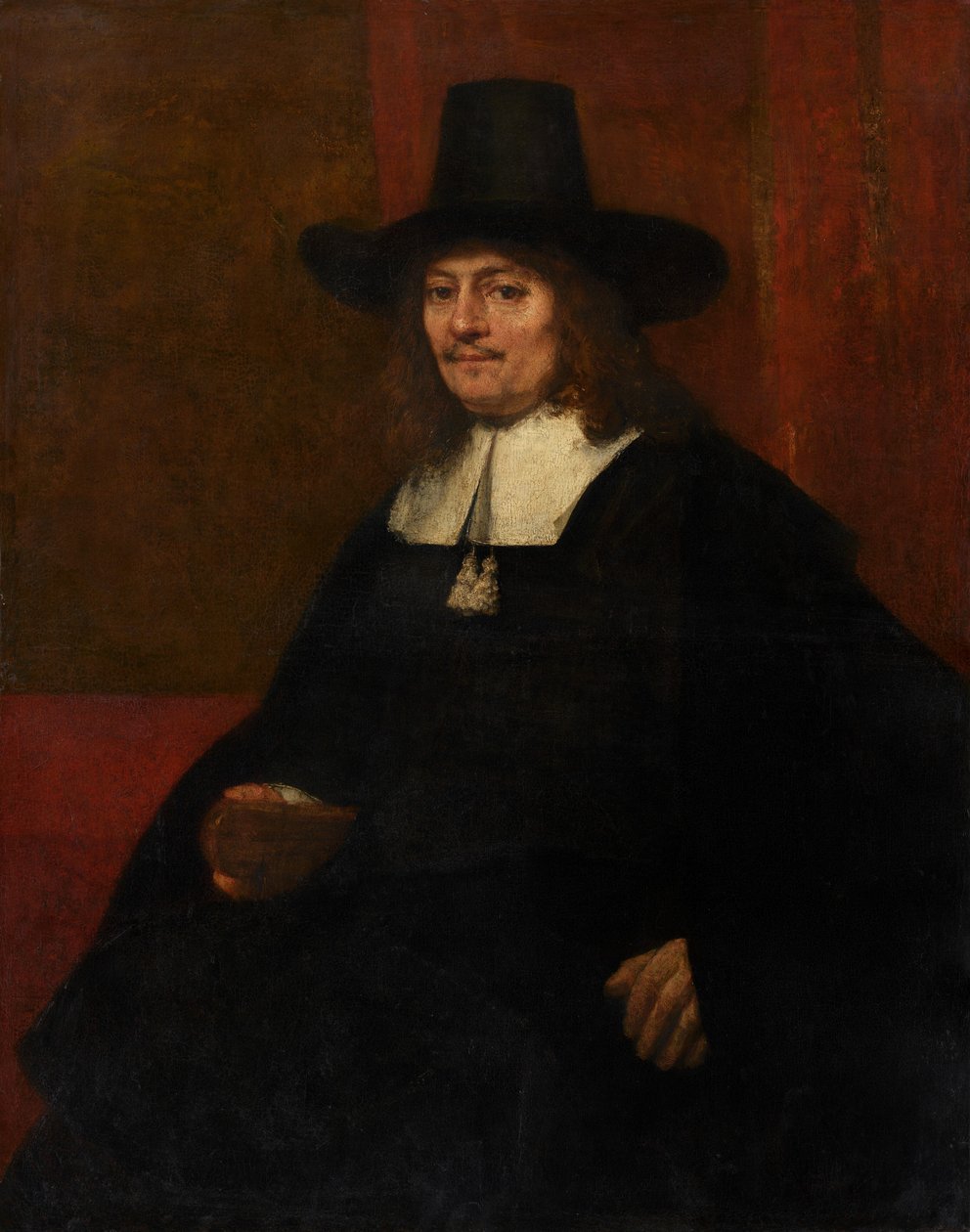 Porträt eines Mannes mit hohem Hut von Rembrandt Harmensz. van Rijn