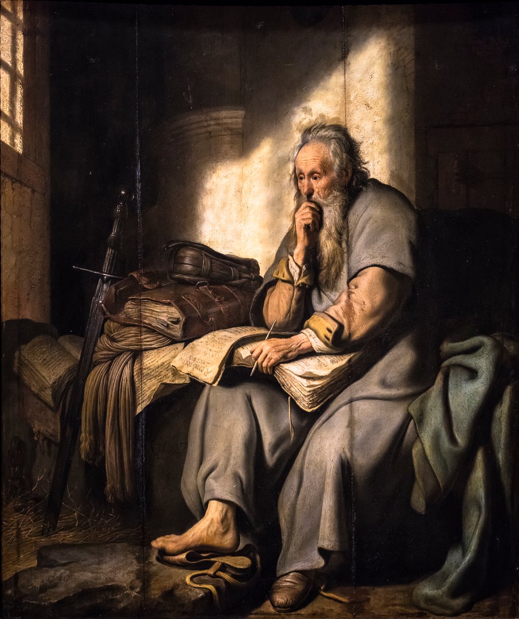 Der heilige Paulus im Gefängnis von Rembrandt Harmensz. van Rijn