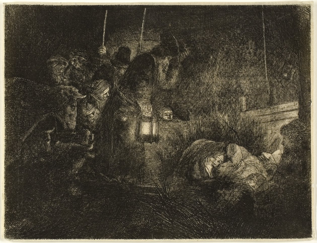 Die Anbetung der Hirten: Ein Nachtstück von Rembrandt Harmensz. van Rijn
