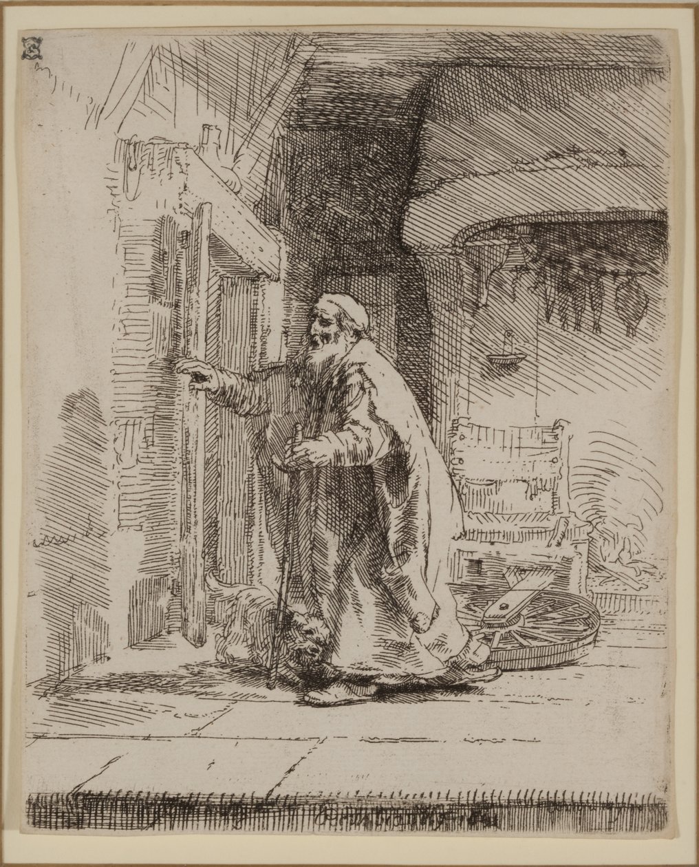 Die Blindheit des Tobit: Die größere Platte von Rembrandt van Rijn