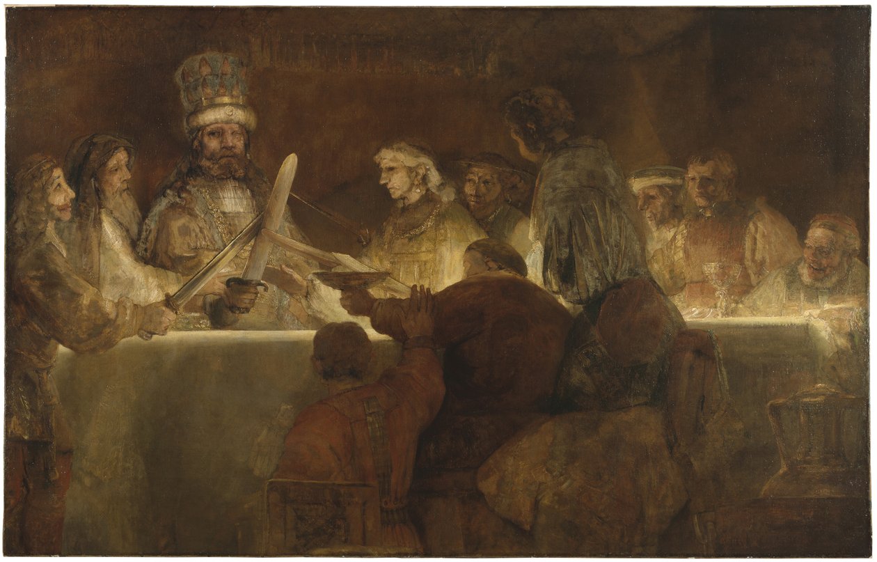 Die Verschwörung der Bataver unter Claudius Civilis, ca. 1666 von Rembrandt van Rijn