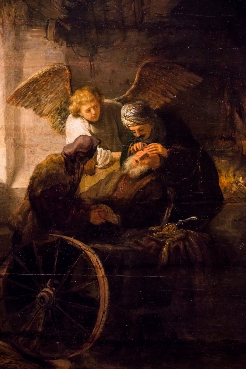 Tobias heilt seinen blinden Vater von Rembrandt Harmensz. van Rijn