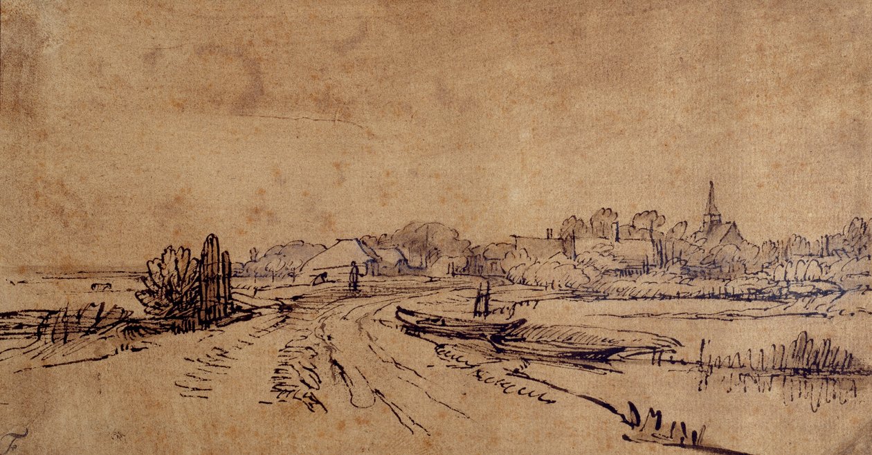 Ansicht von Sloten, um 1650 von Rembrandt Harmensz. van Rijn