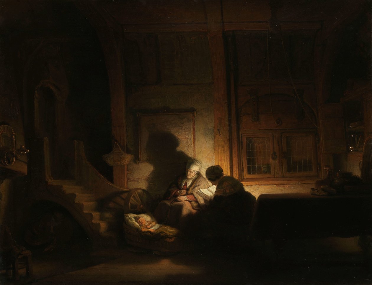 Die Heilige Familie bei Nacht von Rembrandt van Rijn (workshop of)