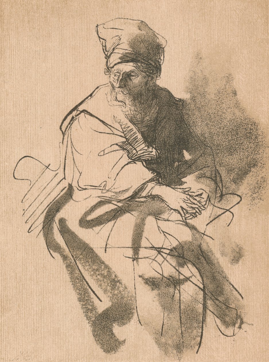 Eine Studie, 17. Jahrhundert, 1906 von Rembrandt van Rijn
