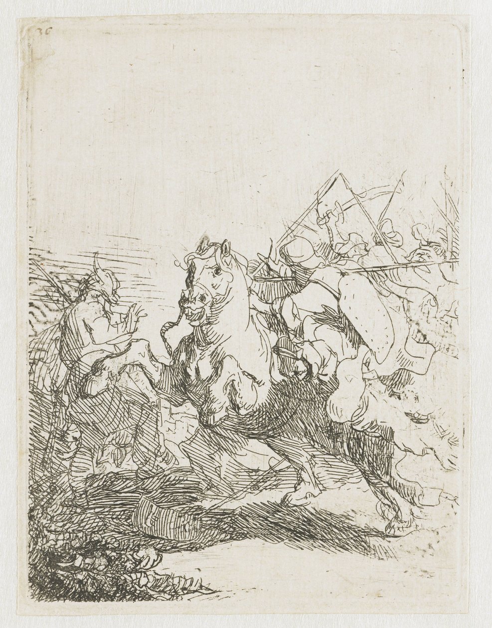 Ein Kavalleriekampf von Rembrandt van Rijn