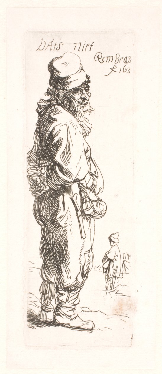 Ein Bauer: der andere des Paares, antwortend von Rembrandt van Rijn