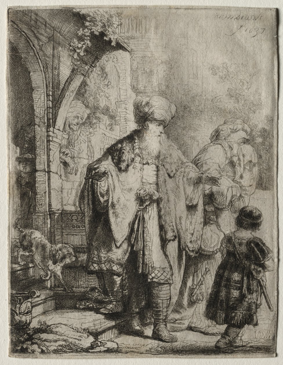 Abraham vertreibt Hagar und Ismael von Rembrandt van Rijn
