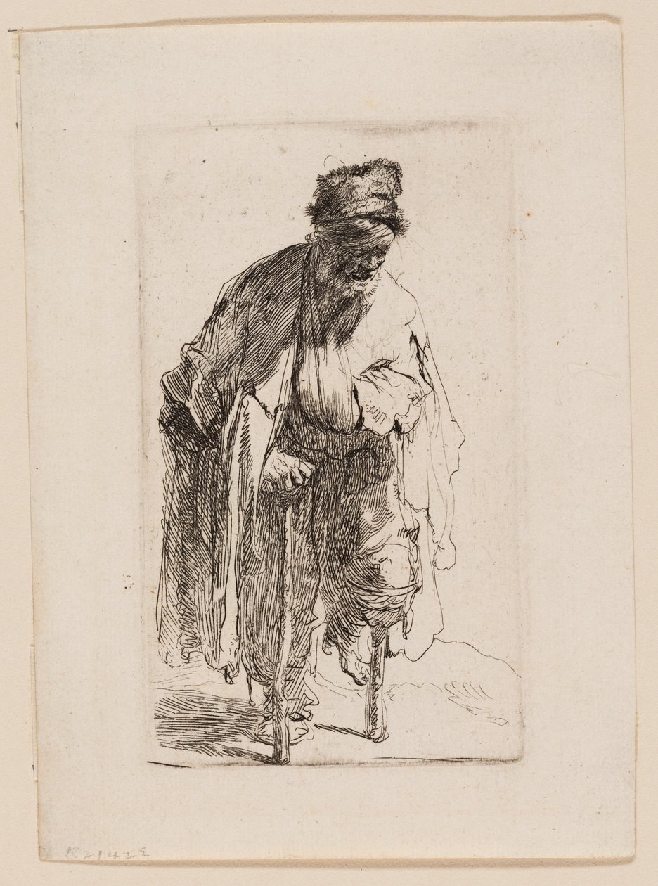 Bettler mit Holzbein von Rembrandt van Rijn