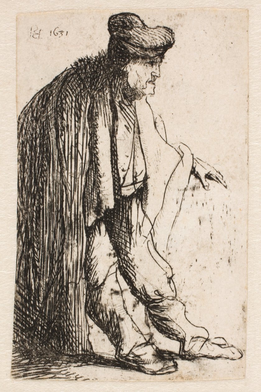 Bettler mit ausgestreckter linker Hand von Rembrandt van Rijn