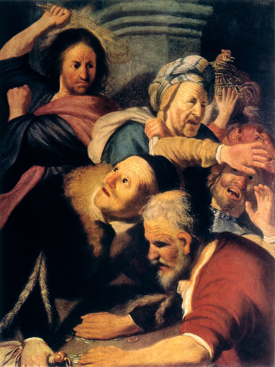 Christus vertreibt die Geldwechsler aus dem Tempel, 1626 von Rembrandt van Rijn