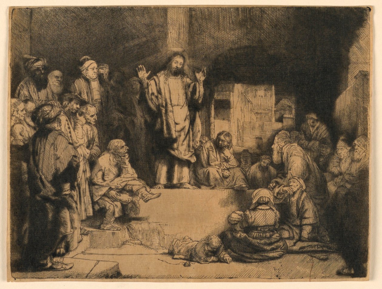 Christus predigt ("La Petite Tomb") von Rembrandt van Rijn