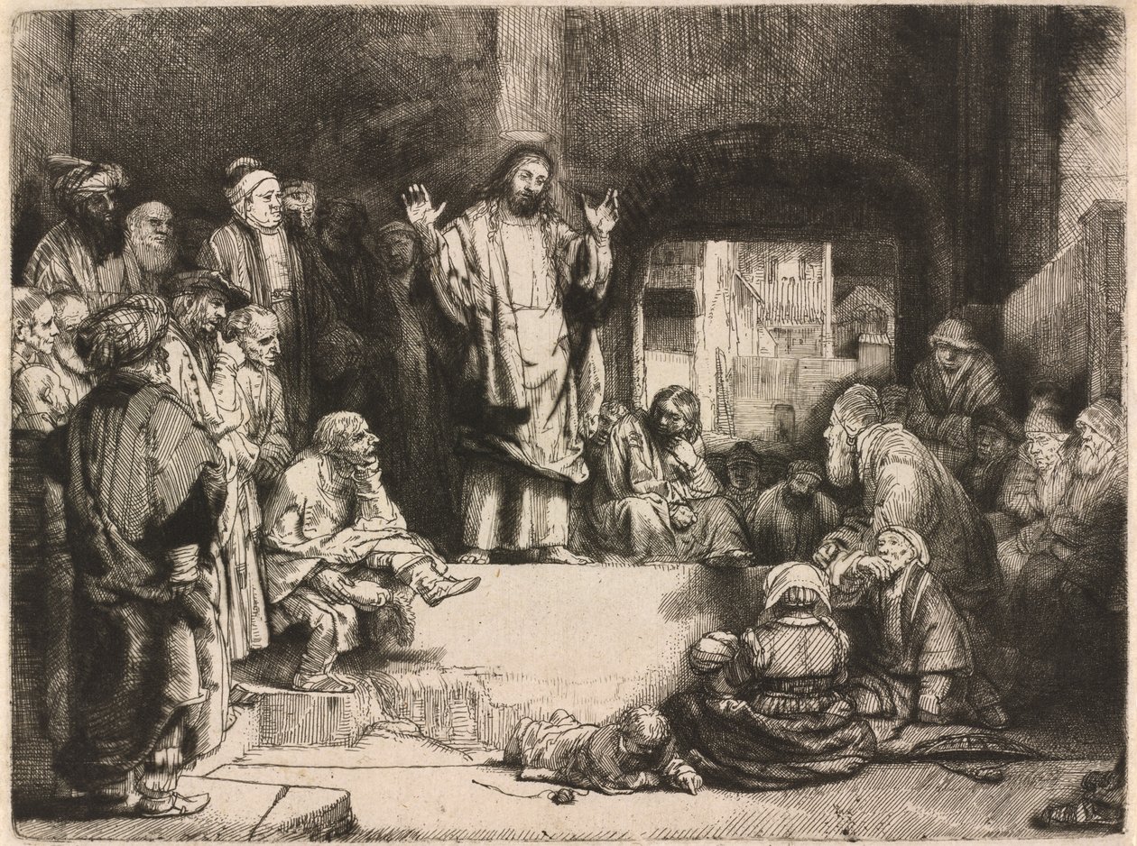 Christus predigt (La petite Tombe) von Rembrandt van Rijn