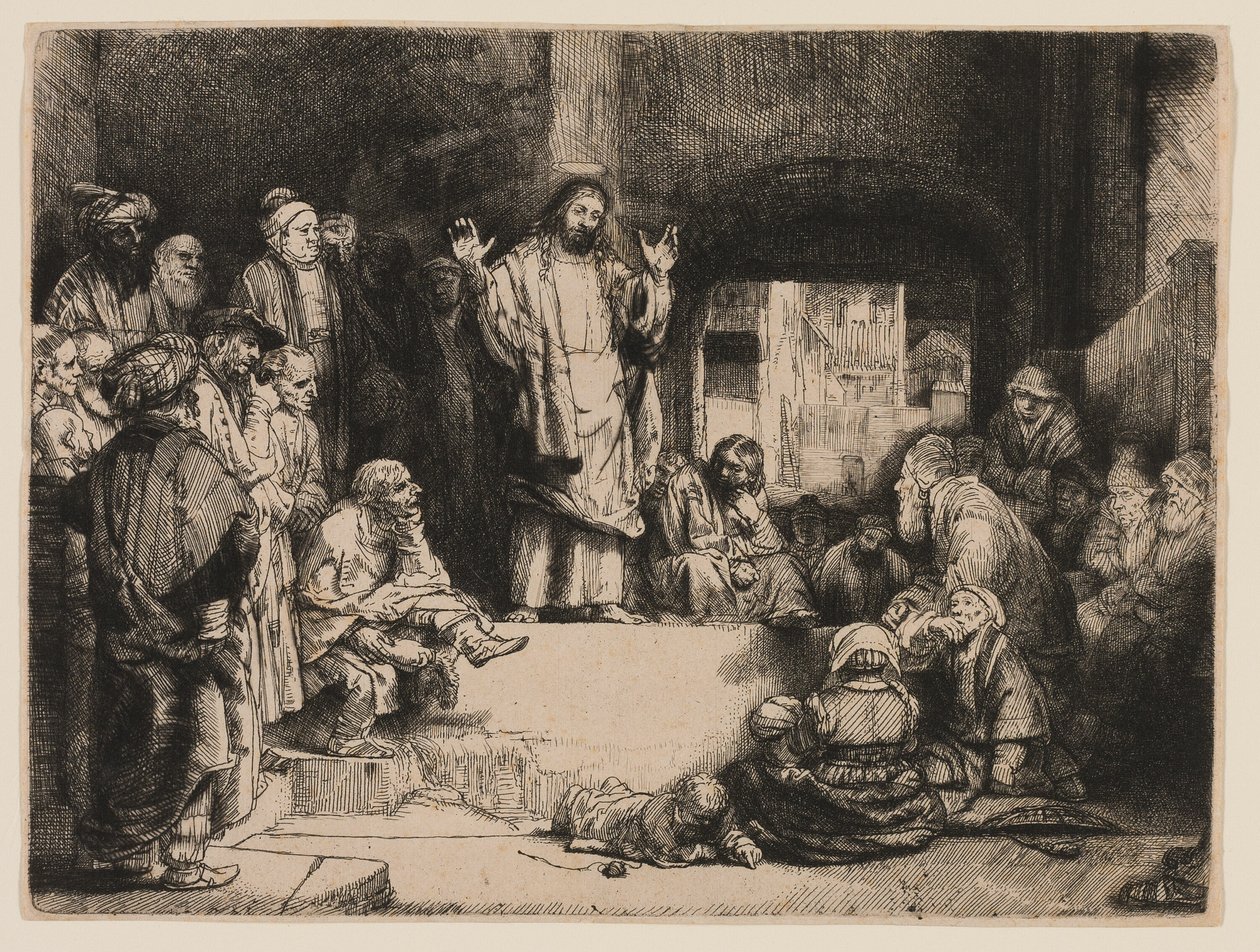 Christus predigt von Rembrandt van Rijn