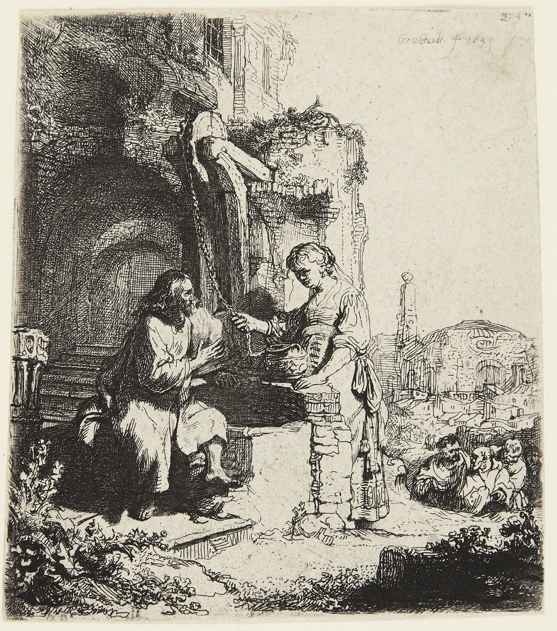 Christus und die Frau von Samaria von Rembrandt van Rijn