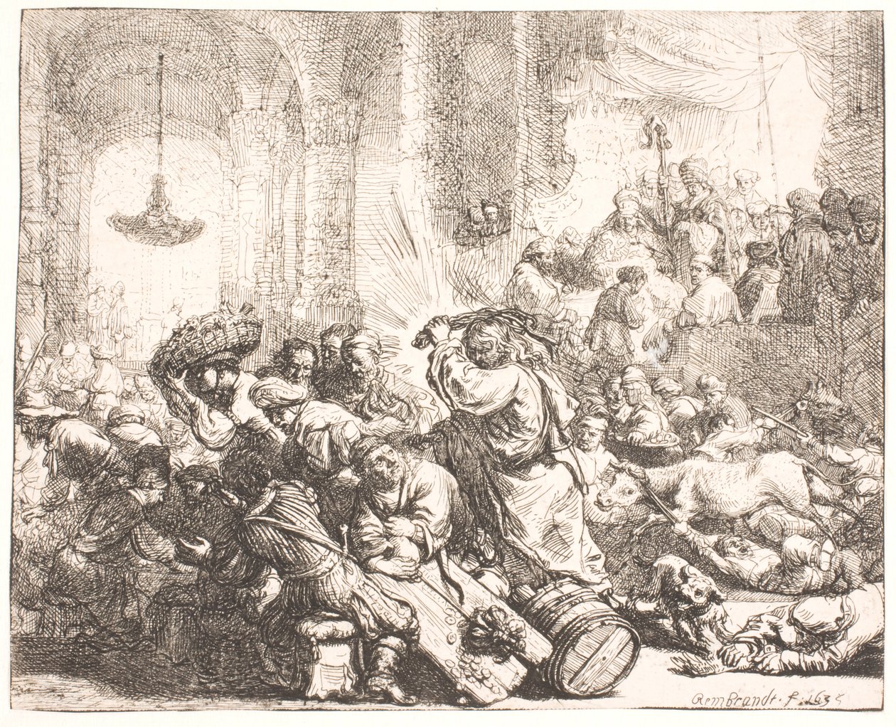 Christus vertreibt die Geldwechsler aus dem Tempel von Rembrandt van Rijn