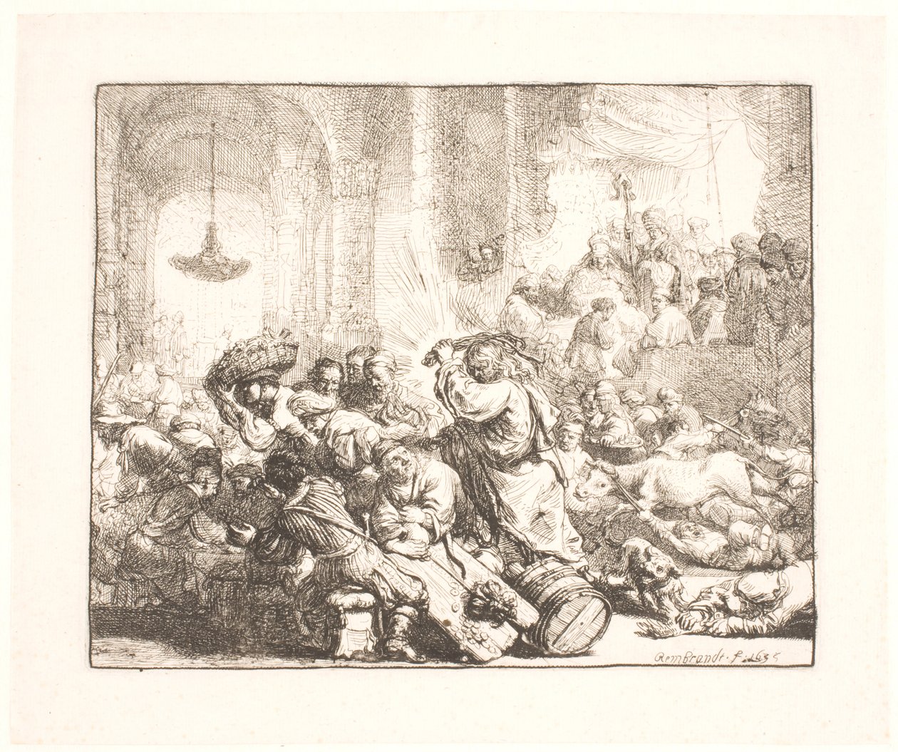 Christus vertreibt die Geldwechsler aus dem Tempel von Rembrandt van Rijn