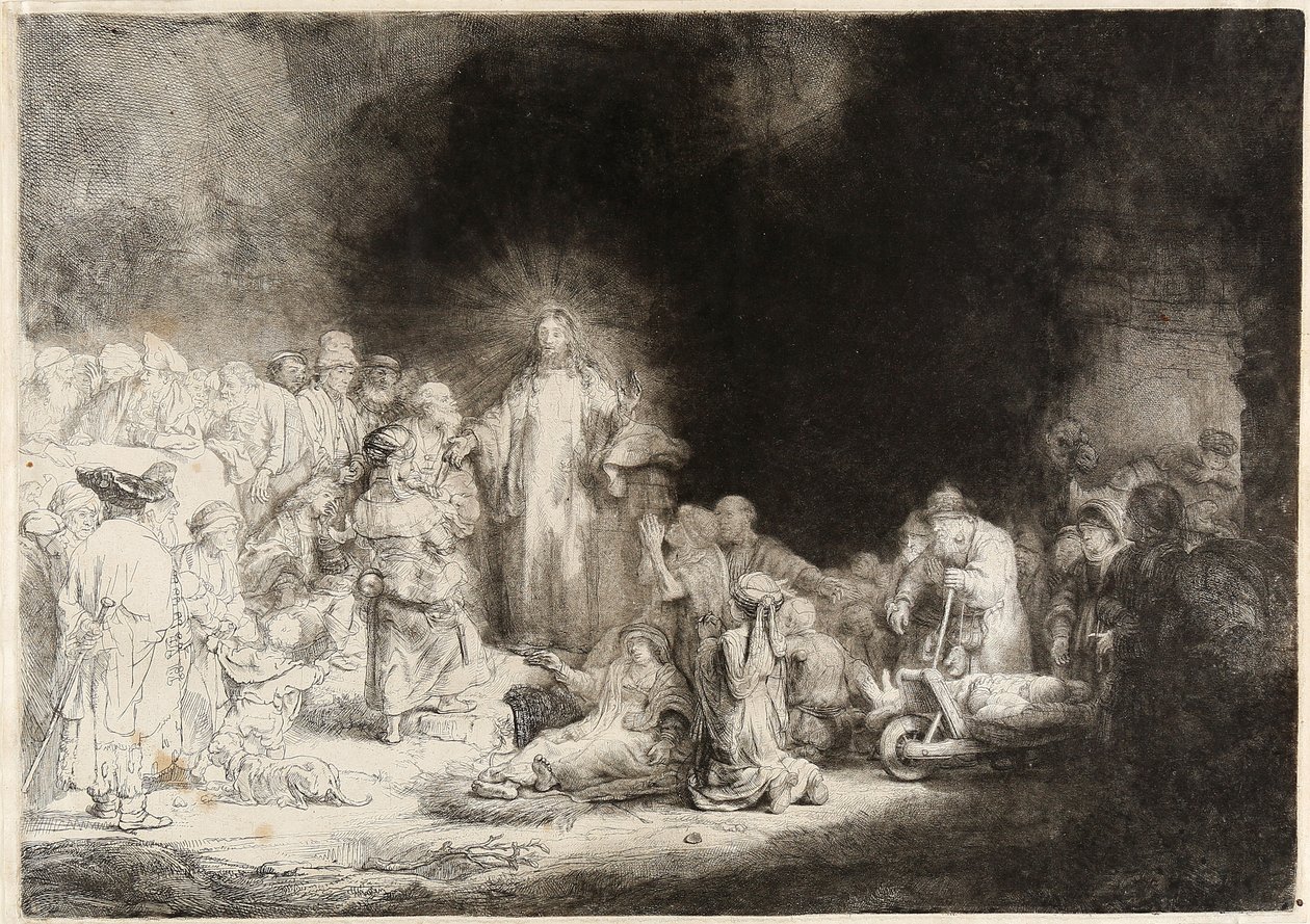 Christus heilt die Kranken Der Hundert-Gulden-Druck von Rembrandt van Rijn