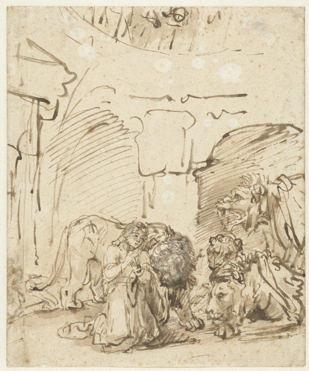 Daniel in der Löwengrube von Rembrandt van Rijn