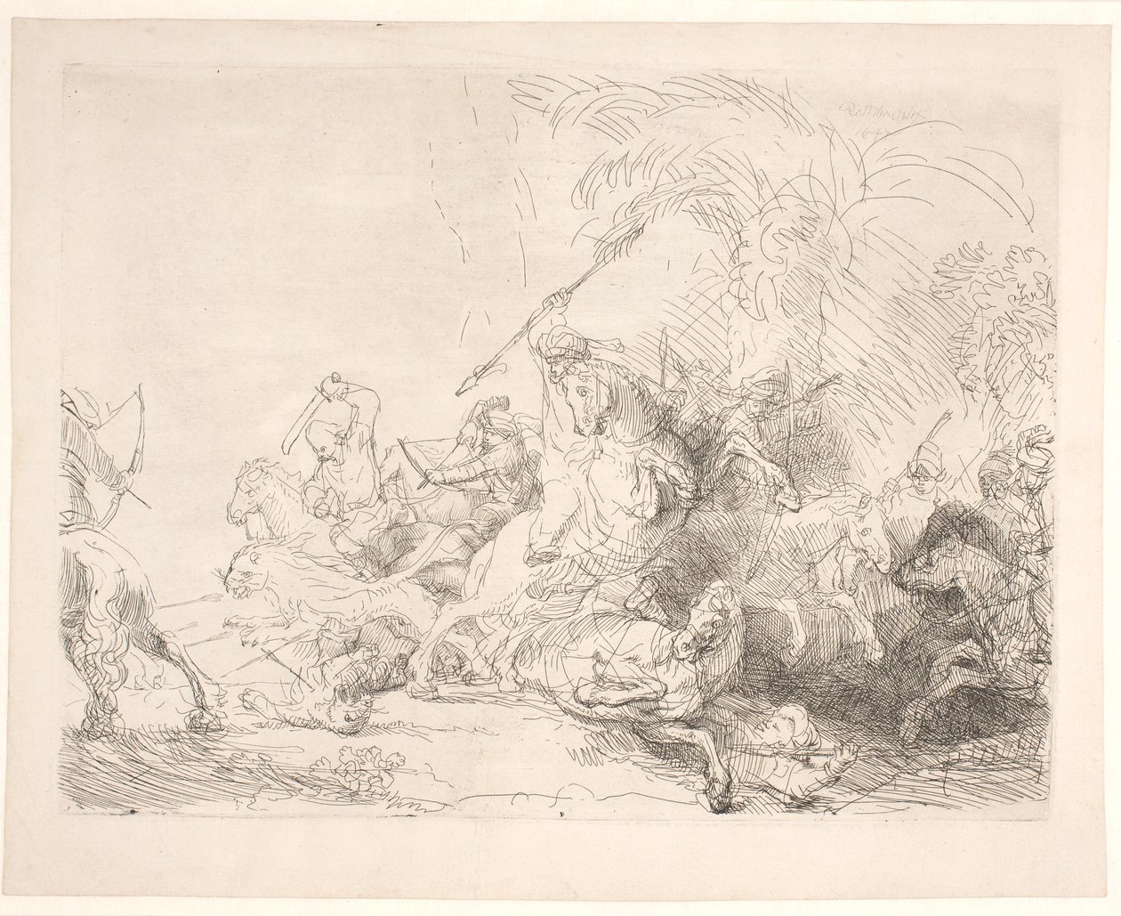 Die große Löwenjagd von Rembrandt van Rijn