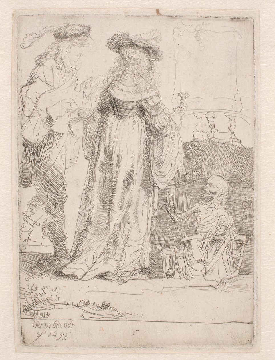Das junge Paar und der Tod von Rembrandt van Rijn