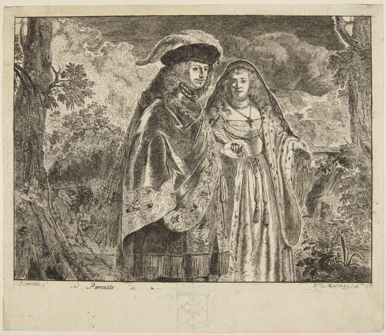 Der Mann mit der weißen Feder von Rembrandt van Rijn