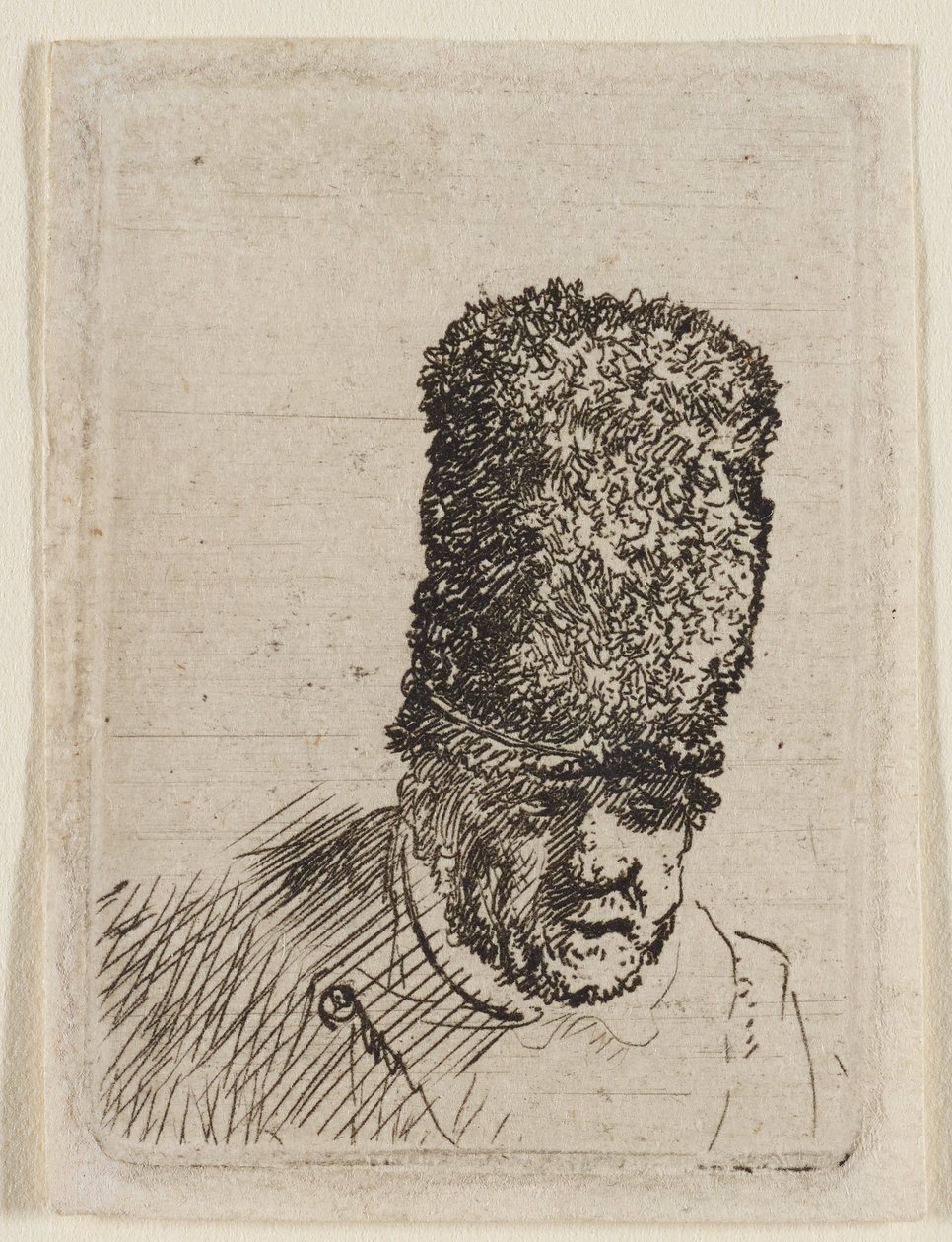 Kopf eines alten Mannes mit hoher Pelzmütze: Büste von Rembrandt van Rijn