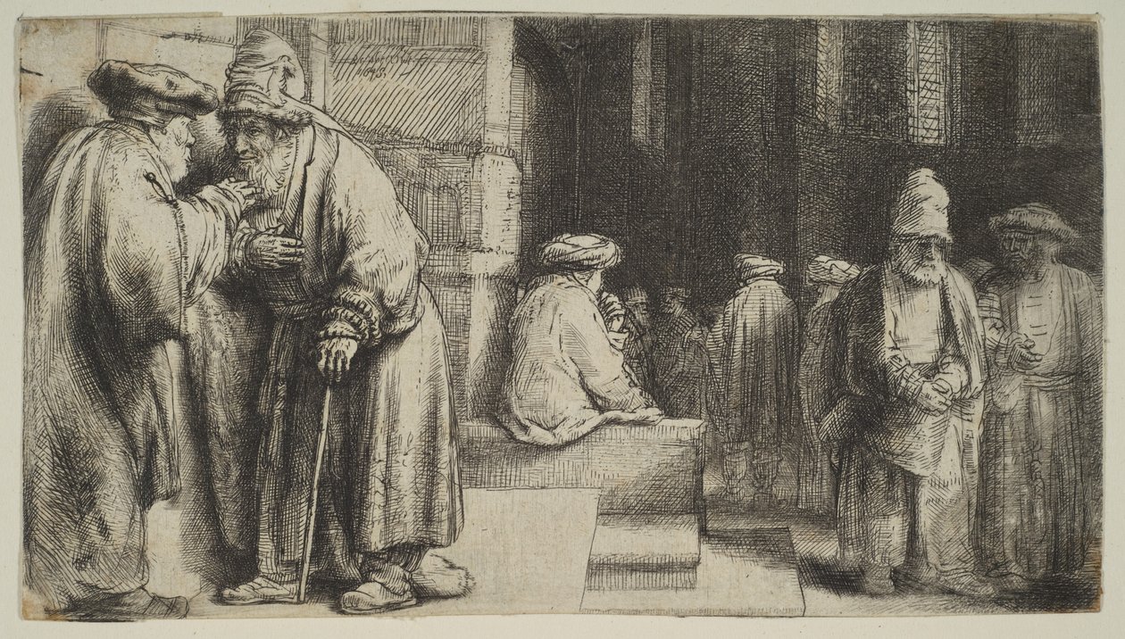 Juden in einer Synagoge, 1648 von Rembrandt van Rijn