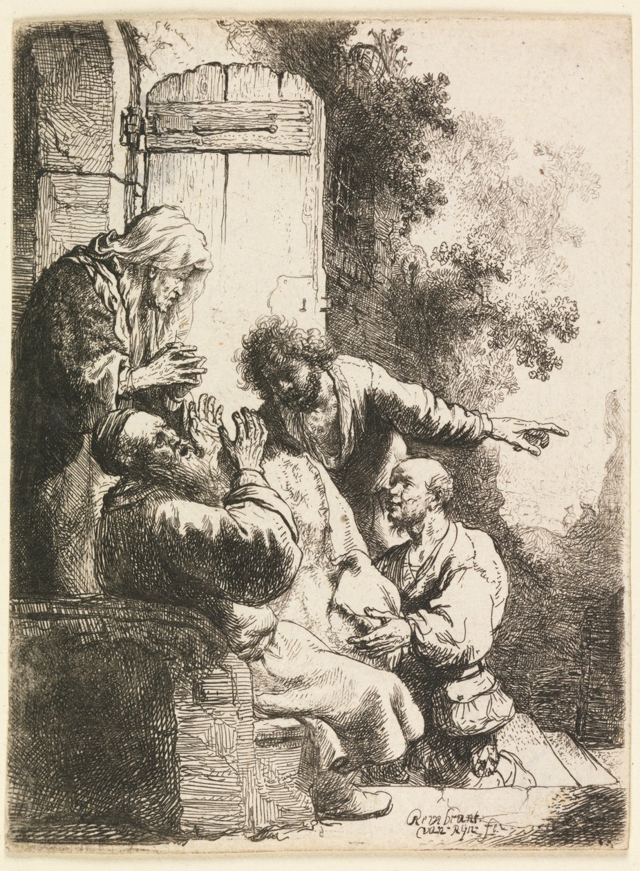 Josephs Mantel wird Jakob gebracht von Rembrandt van Rijn