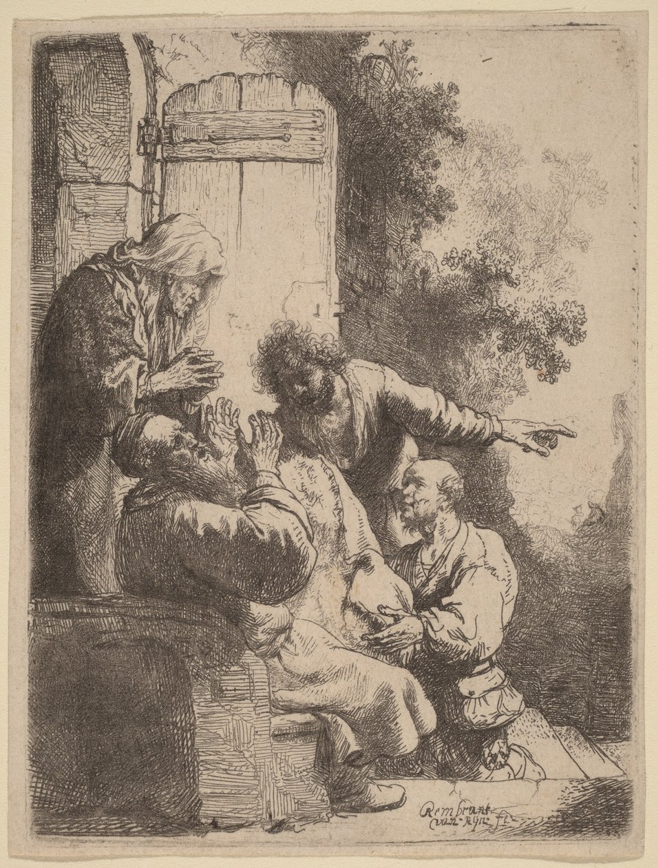 Josephs Mantel wird zu Jakob gebracht von Rembrandt van Rijn