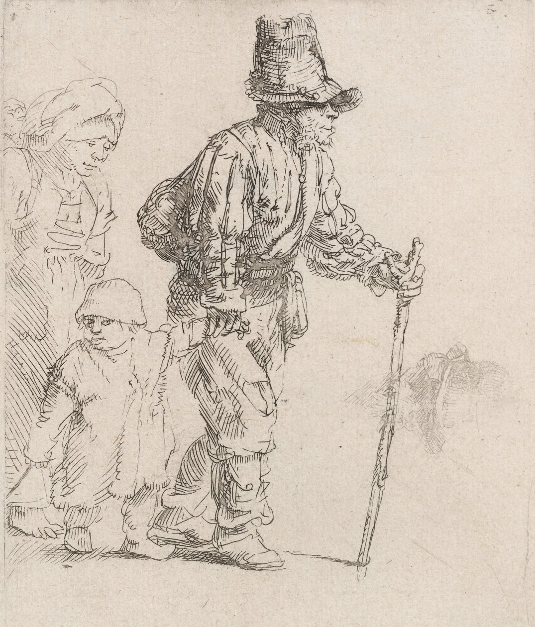 Bauernfamilie auf der Wanderung von Rembrandt van Rijn