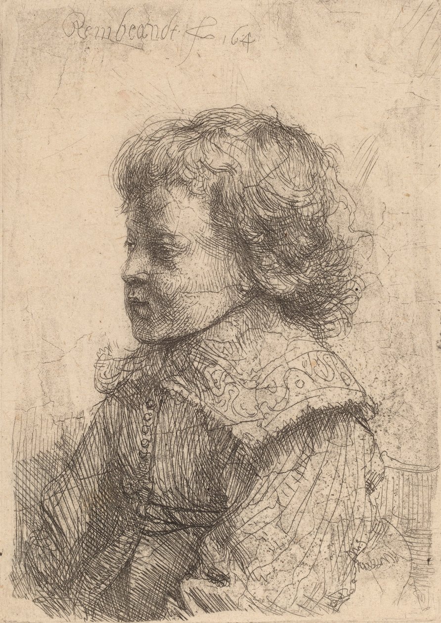 Porträt eines Jungen im Profil, 1641 von Rembrandt van Rijn