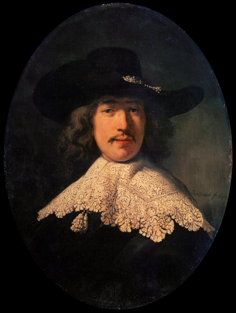 Porträt eines jungen Mannes mit Spitzenkragen, 1634 von Rembrandt van Rijn