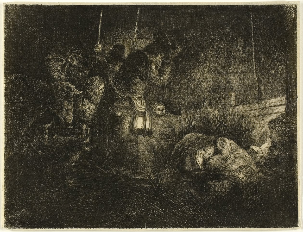 Die Anbetung der Hirten: Ein Nachtstück von Rembrandt van Rijn