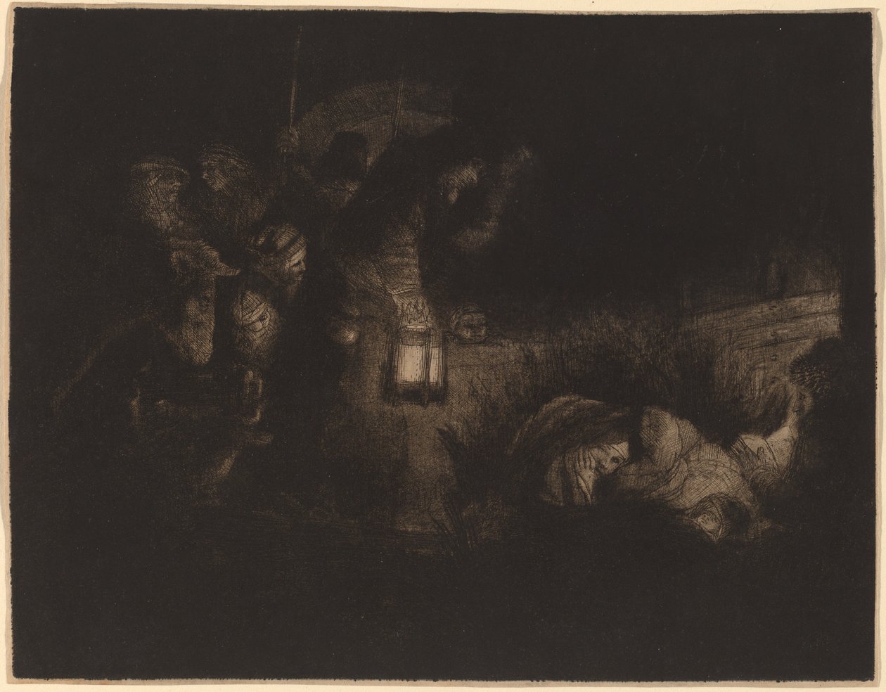 Die Anbetung der Hirten: ein Nachtstück von Rembrandt van Rijn