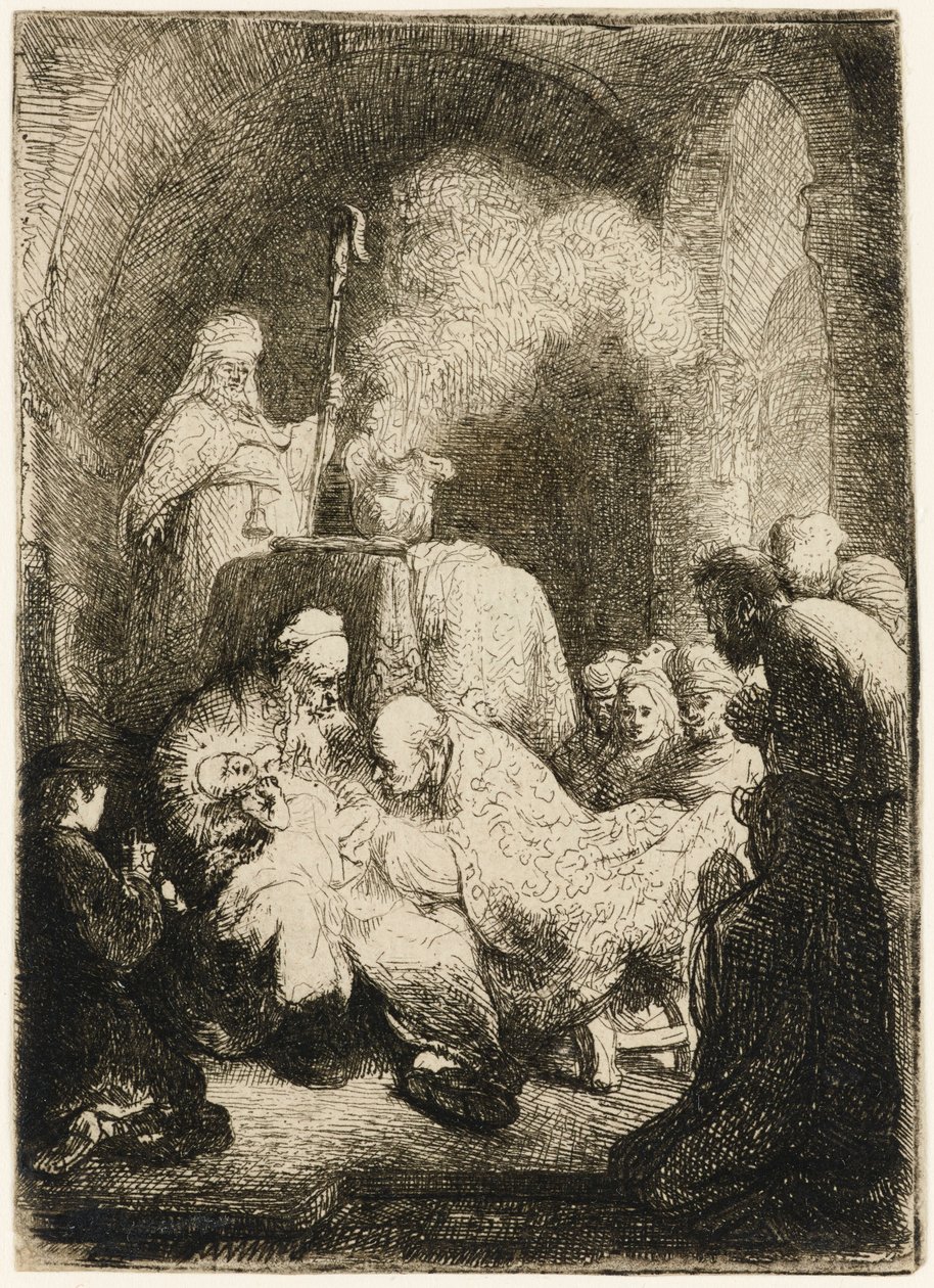 Die Beschneidung: kleine Platte, 1630 von Rembrandt van Rijn