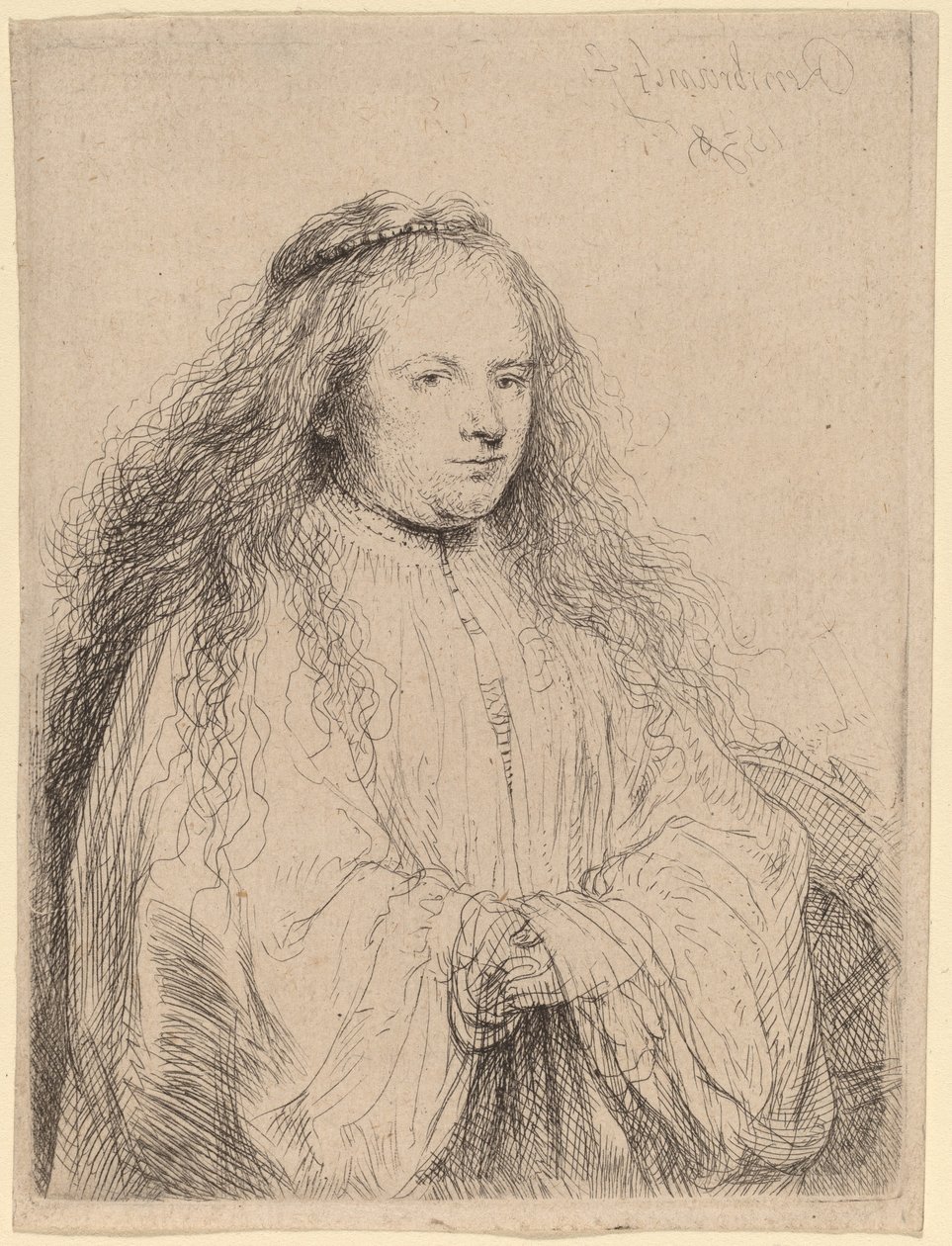 Die kleine jüdische Braut (Saskia als Heilige Katharina) von Rembrandt van Rijn