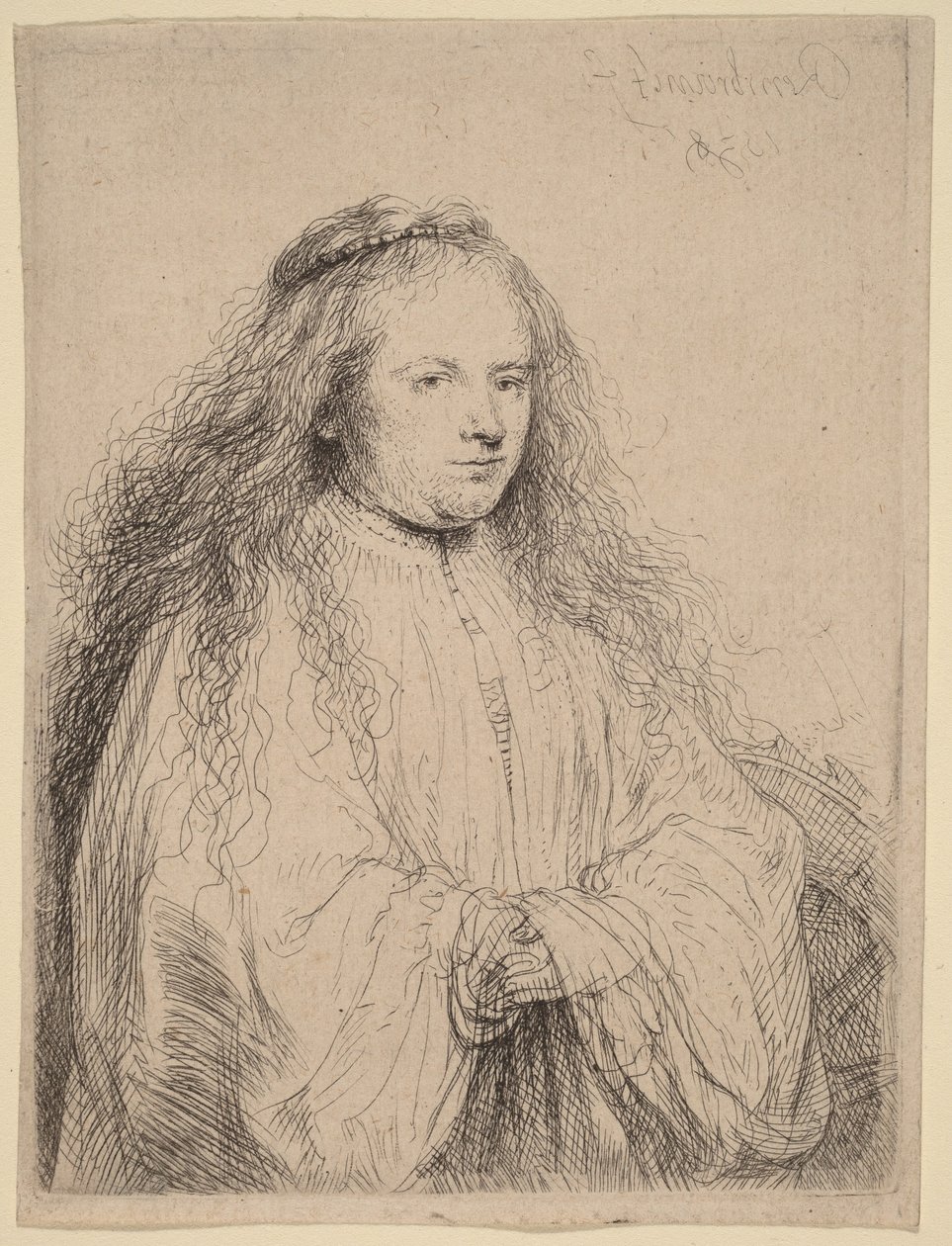 Die kleine jüdische Braut (Saskia als Heilige Katharina) von Rembrandt van Rijn