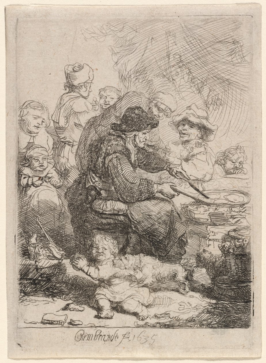 Die Pfannkuchenfrau von Rembrandt van Rijn