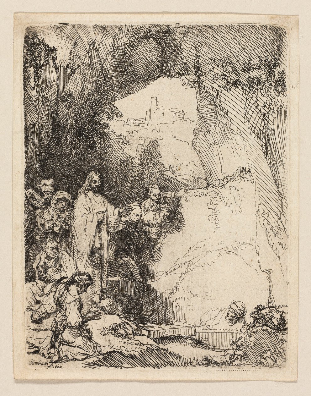 Die Auferweckung des Lazarus: Kleine Platte von Rembrandt van Rijn