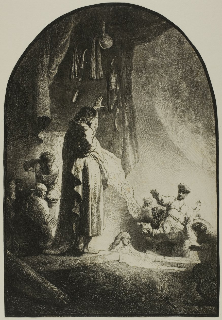 Die Auferweckung des Lazarus: Die größere Platte von Rembrandt van Rijn